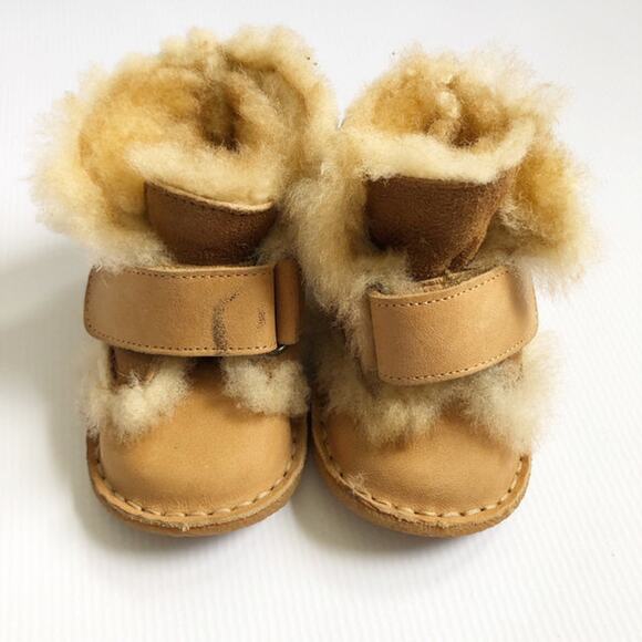 Born Leather Fuzzy Booties Size 2 - Picture 4 of 7